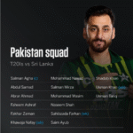 Shadab Khan Returns for Pakistan T20I Tour of Sri Lanka